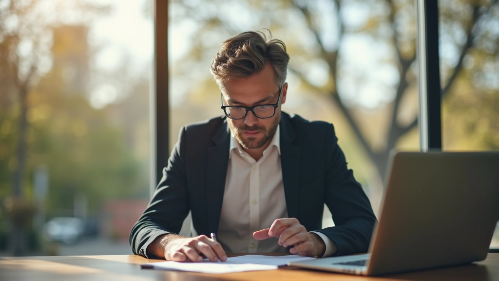 Persoon in diep gefocuste staat aan het werken, concentratie uitstralingen, rustcge omgeving, minimale afleidingen zichtbaar